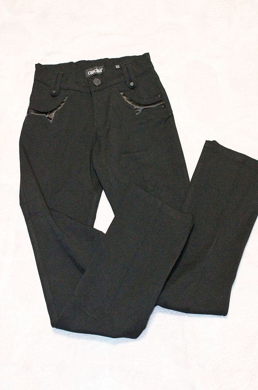 Штани на дівчинку підлітка чорні, фото 1