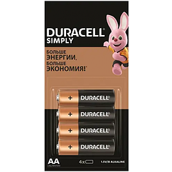 Батарейки Duracell AA (LR06) MN1500, 4 шт.