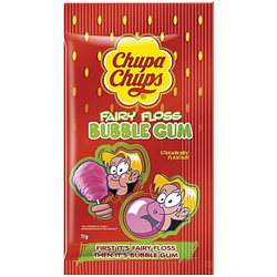 Жувальна гумка Chupa Chups Fairy Floss Strawberry солодка вата, 11 г