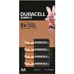 Батарейки Duracell AA (LR06) MN1500, 4 шт.