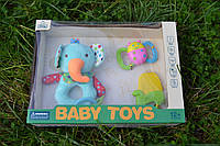 Погремушка слоник Baby Toys мягкая погремушка для малышей слоник игрушка для малышей игрушка для коляски