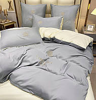 Сатиновое постельное белье евро размер Crown Luxory home collections Шанель