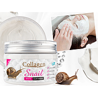 Маска для лица с белой глиной, Collagen Snail White Clay Mask, с муцином улитки, 150 г