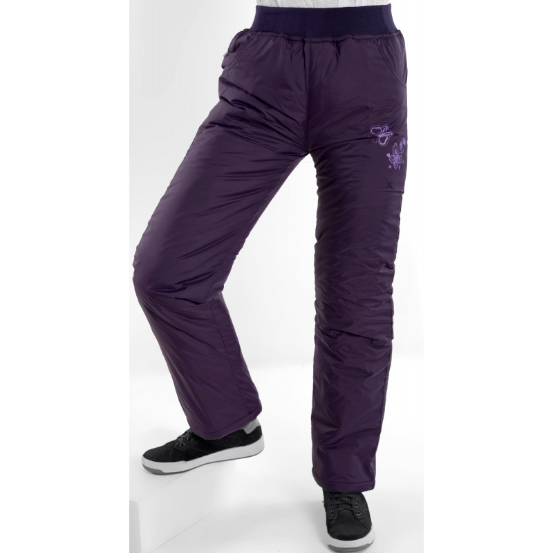 Зимние штаны (брюки) для девочки на синтепоне. размер 146, сиреневые. - фото 1 - id-p1072001215