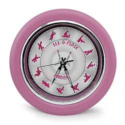Настінний годинник Камасутра великий (рожевий)
