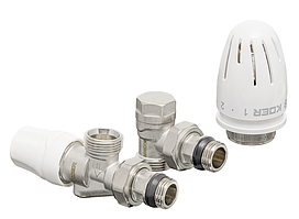 Комплект для підключення радіатора KP Czech SET-16 - 1/2"x3/4" (осьовий) з термоголовкою ПН