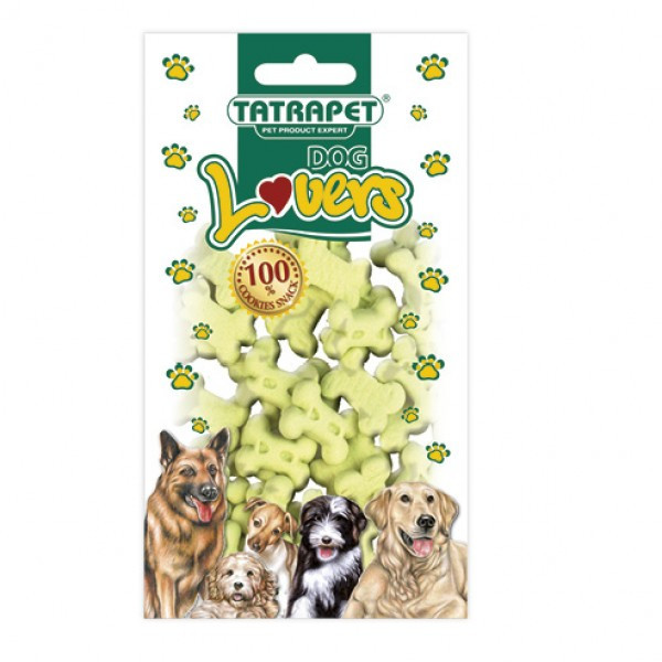 Ласощі для цуценят та собак печиво мікс міні кісточок TatraPet Dog Lovers Puppy Mint 80 г