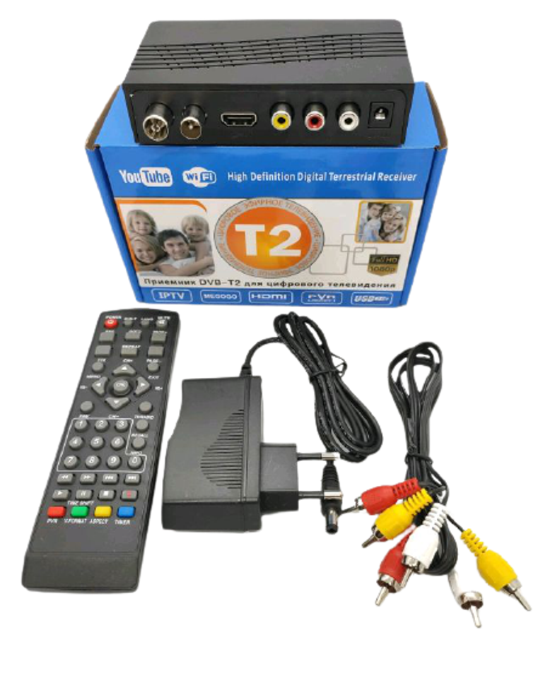 Цифровой Эфирный Приёмник с Экраном DVB-T2 Металл. IPTV/YouTube/WiFi ...