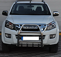 Передній захист QT007 нерж Isuzu D-Max 2008-2011