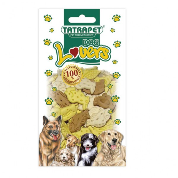 Ласощі для собак бісквітне печиво звірятка TatraPet Dog Lovers Animal Mix 50 г