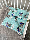 Комплект постельного белья для новорожденных Манюня в кроватку ( коляску) плед + подушка + простынь, фото 2