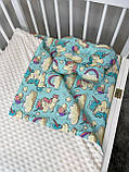 Комплект постельного белья для новорожденных Манюня в кроватку ( коляску) плед + подушка + простынь, фото 8