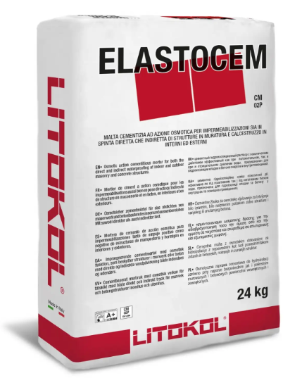 Двокомпонентна гідроізоляція LITOKOL Elastocem 24кг+8кг