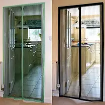 Анти москітна сітка штора штора на магнітах magik mash кольорова ГОЛУБА, фото 2