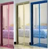 Анти москітна сітка штора штора на магнітах magik mash кольорова ГОЛУБА, фото 4