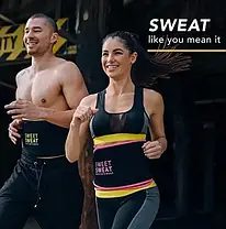 Пояс для схуднення SIZE XL з компресією Sweet Sweat Waist Trimmer Belt, Жироспалювальний пояс, фото 4
