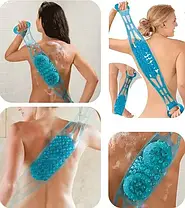 Двосторонній масажер-мочалка Dual Sided Back Scrubber, Силіконова мочалка для тіла, фото 6