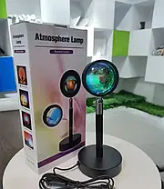Лампа LED для селфі ефект сонця RGB + пульт, Кругла світлодіодна лампа для фото Sunset Lamp, фото 6