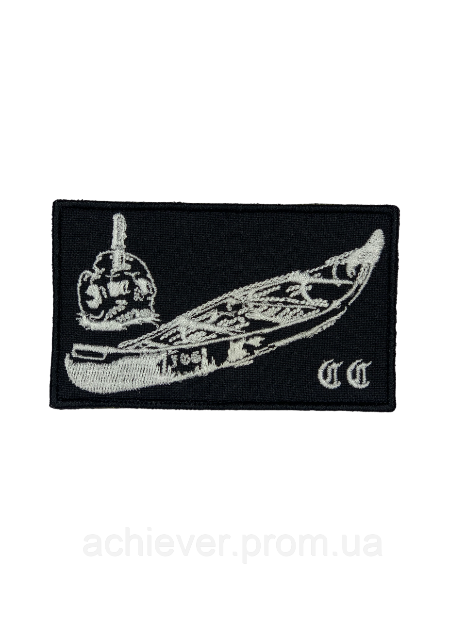 Шеврон (патч) ФОГ ФОРВАРД КАНОЕ КЛАБ FOG FORWARD CANOE CLUB чорний (ID