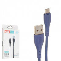 Кабель XO NB159 USB - micro USB 1.2м синий для зарядки телефонов и передачи данных