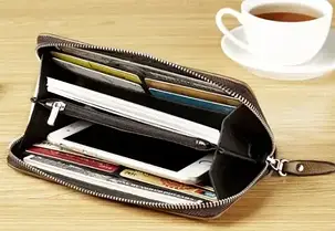 Чоловічий гаманець Baellerry leather brown, Клатч для чоловіків, Портмоне для купюр, фото 2