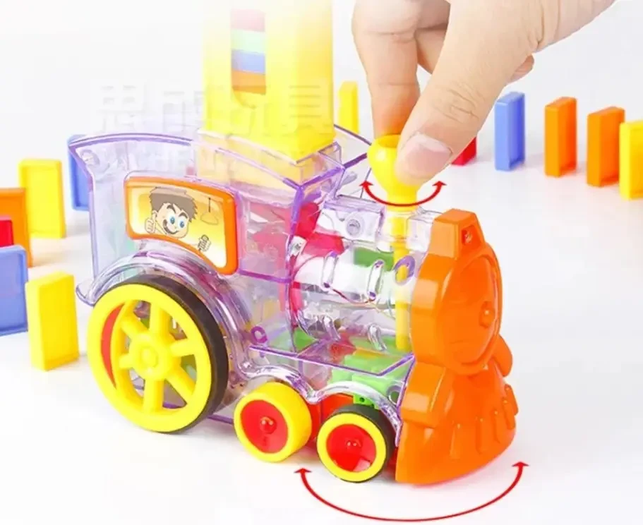 Набор игрушек поезд домино, DOMINO Happy Truck sciries COLORS 100 деталей | Развивающая игрушка - фото 7 - id-p1367832747