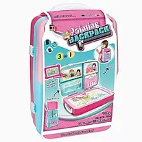Навчальний набір для малювання РОЖЕВИЙ backpack packing 3in1, Набір художника дитячий, фото 3