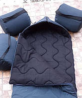 Тактичний зимовий спальний мішок на флісі з капюшоном утеплювач синтепон 300