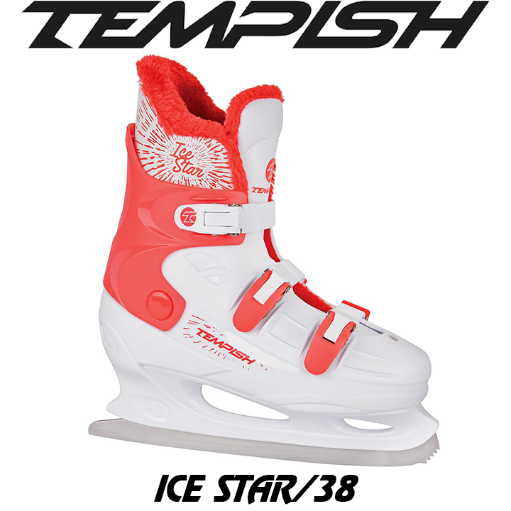 Ковзани фігурні жіночі ковзани для фігурного катання Tempish ICE STAR розмір 38/23,5 см біло-червоні