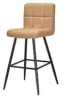 Полубарный стул Arno Bar 65 ML бежевый кожзам на черных металлических ножках, в скандинавском стиле