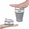 Складна силіконова чашка з кришкою Collapsible, Термокружка, Склянка складна, Склянка складна, фото 9