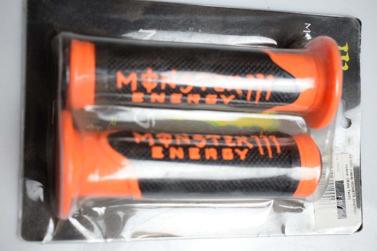 Грипсы для скутера 0001 Monster Energy помаранчевий (Moto Teсh)