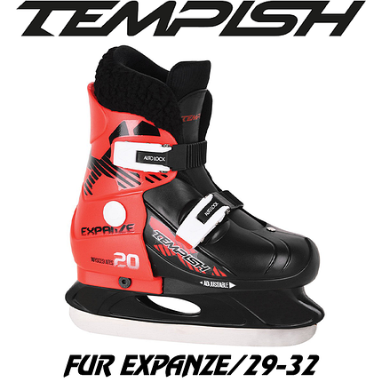 Ковзани льодові розсувні дитячі Tempish FUR EXPANZE розмір 29-32/19-21,5 см чорно-червоні, фото 1