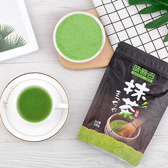 Матча Японський Зелений порошковий чай 100 грамів, справжній елітний маття, зелений чай порошок Matcha