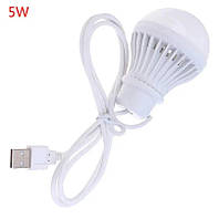 Светодиодная лампа E27, 5-1, с кабелем USB 5 Вт 1,2 м
