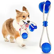 Іграшка для домашніх тварин з присоскою, Dog toy rope PULL, Гумова іграшка для собак, фото 5