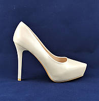 Женские Белые Туфли на Каблуке Шпильке Лаковые Модельные (размеры: 37,38,39,40) - 16-3 высокое качество