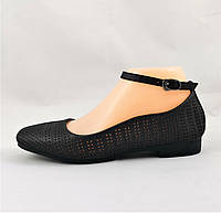 .Женские Балетки Чёрные Мокасины Туфли (размеры: 36,39) - 80-7 высокое качество