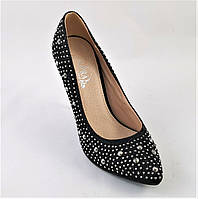 Женские Черные Туфли на Каблуке Модельные Шпилька (размеры: 36,37,38,39) - 11 высокое качество