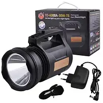 Ліхтарик TD 6000A 30W T6, Ручний акумуляторний ліхтар, Ліхтар-прожектор, фото 4