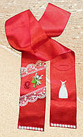 Красный пояс для свадебного платья