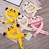 Шапка Pikachu toys soft toys with led, що світиться, з рухомими вушками, Шапка з вухами, Звірошапка, фото 9