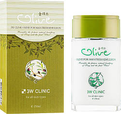 Чоловіча зволожуюча емульсія з оливою 3w Clinic Olive For Man Fresh Emulsion