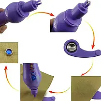 Інструмент для прикрашання стразами MINI BEDAZZLER, Прилад для встановлення страз, Стрази для тканини, фото 3