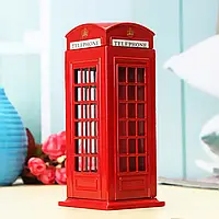Металева скарбничка для грошей червона англійська телефонна будка