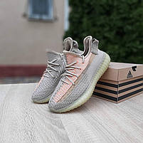 Бігові кросівки жіночі бежеві Adidas Yeezy Boost 350. Літні кросівки для дівчат Адідас Ізі Буст 350, фото 8