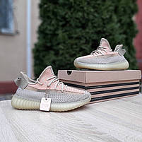 Бігові кросівки жіночі бежеві Adidas Yeezy Boost 350. Літні кросівки для дівчат Адідас Ізі Буст 350, фото 6