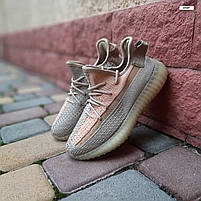Бігові кросівки жіночі бежеві Adidas Yeezy Boost 350. Літні кросівки для дівчат Адідас Ізі Буст 350, фото 7
