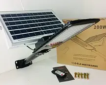 Вуличний ліхтар на стовп Solar street JD296 VPP 200W Remote (пульт), Прожектор на сонячній батареї, фото 6