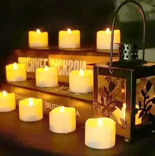 Свічка світлодіодна plastic swinging candle Led 12 шт. колір білий 10 см, Свічка-світильник, фото 3